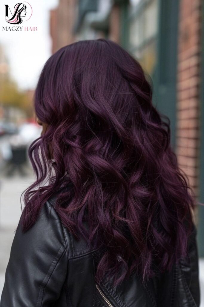 Plum Dark Violet Hair Color