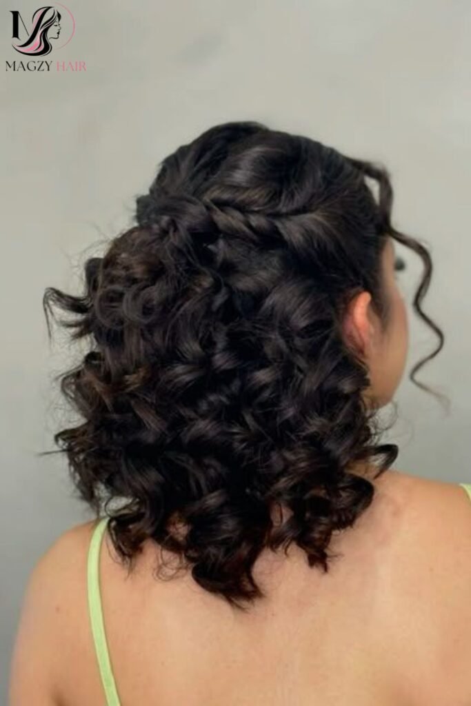 Half Up Curly Style