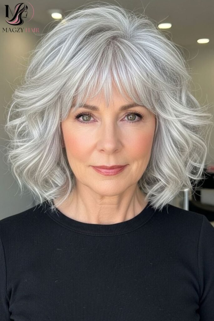 Layered Bobs for Thick or Coarse Gray Hair