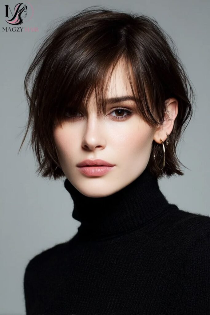 Short Bob Haircuts With Bangs for Fine or Thin Hair