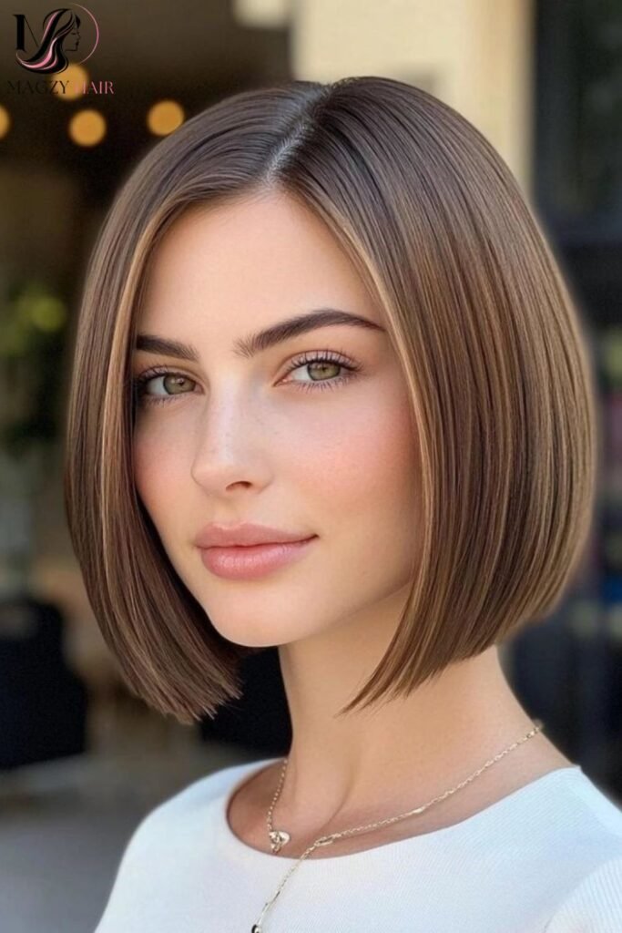 Blunt Medium Bob: A Sleek, Structured Option