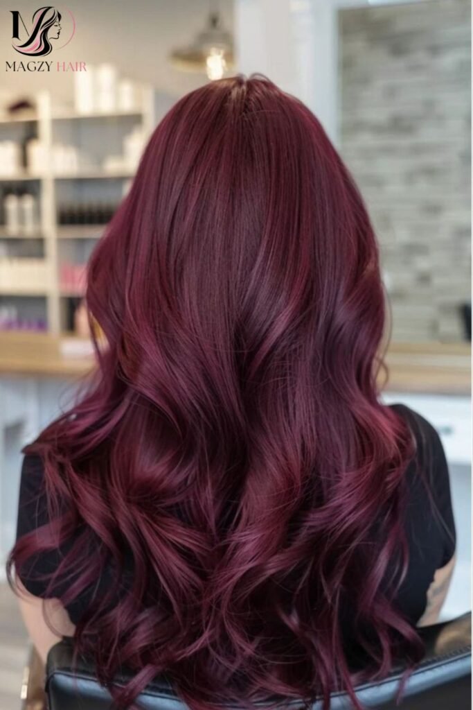 Deep Burgundy Wine Red Hair Color