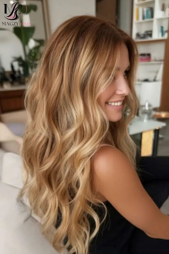 Honey Blonde Balayage hair Color
