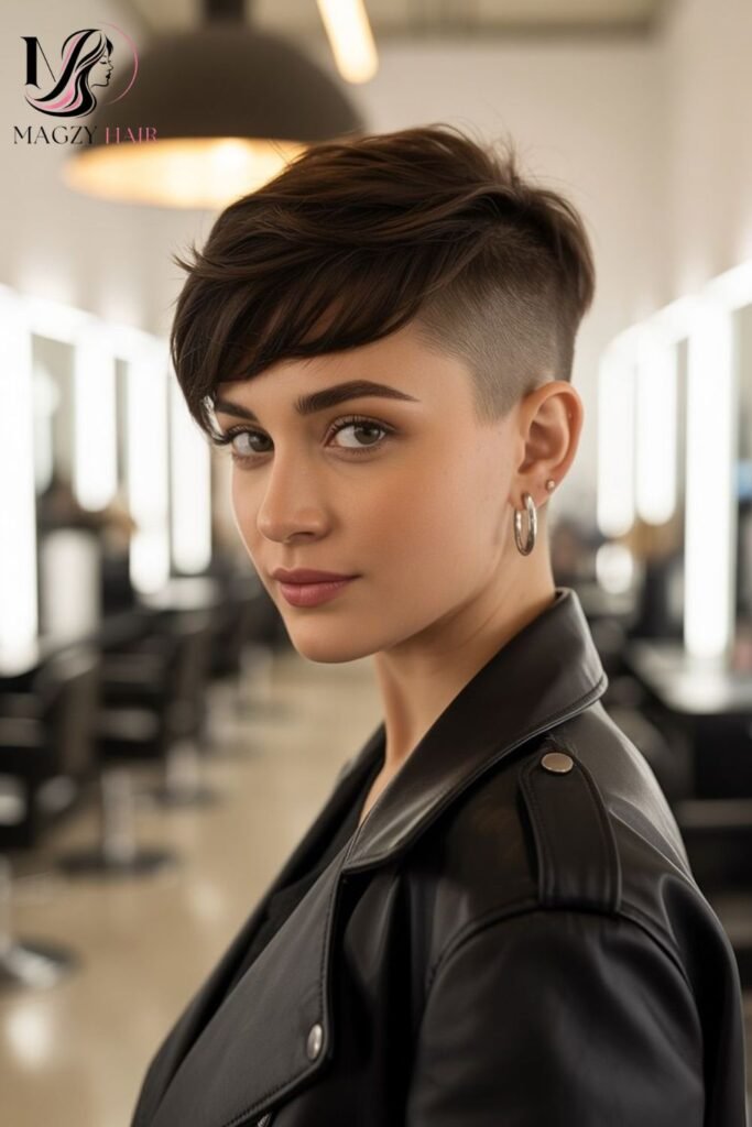 Pixie With Undercut and Bangs
