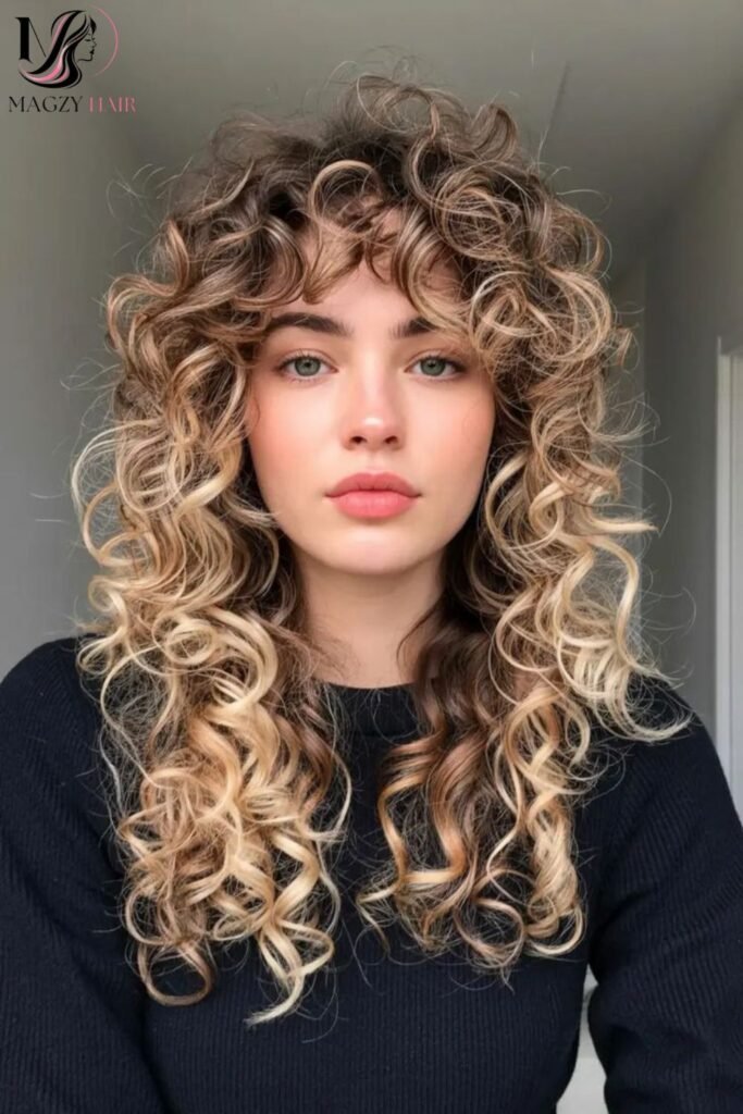 Long Shag Hairstyles for Curly Hair