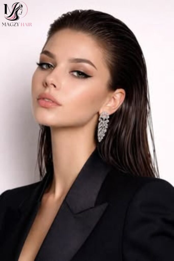 Wet Look Waves For Long Hair