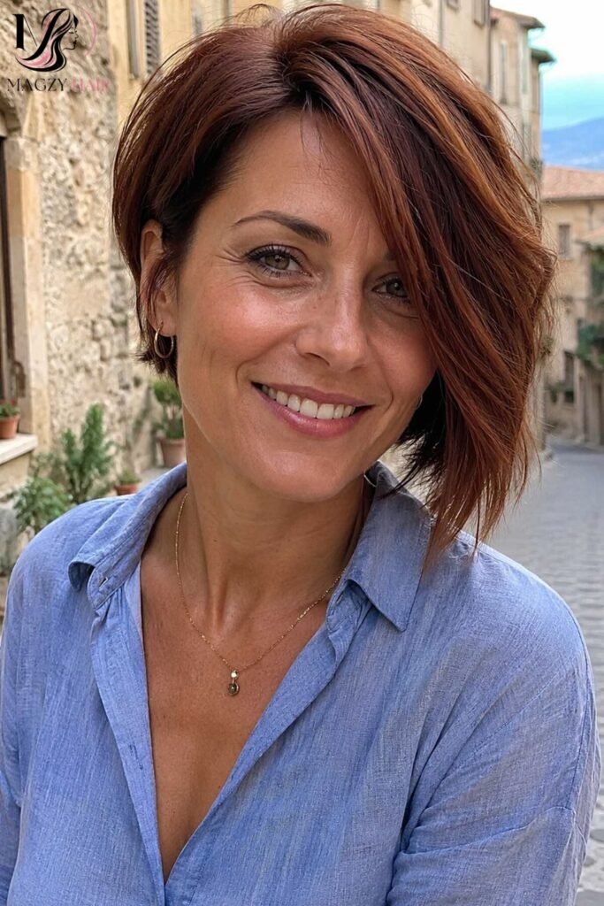 Asymmetrical Choppy Bob