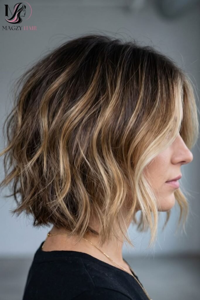 Choppy Bob With Balayage