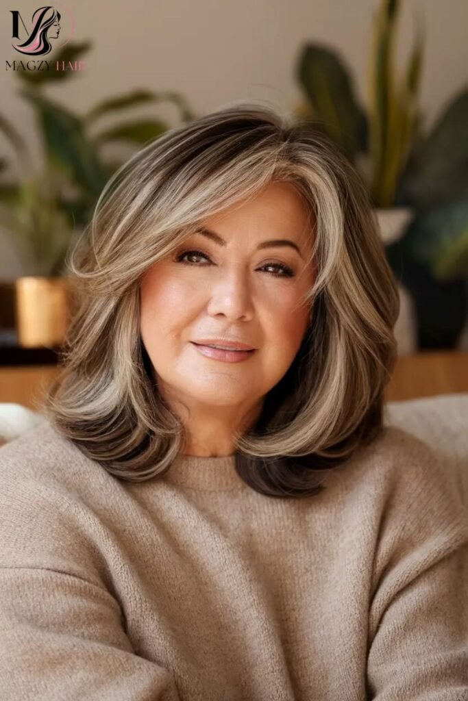 Hairstyles for Women Over 40 for Round Faces