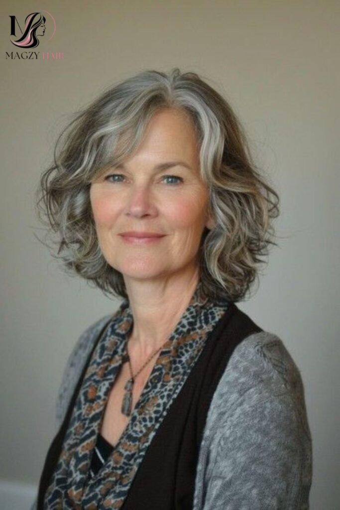 Wavy Bob For Older Women