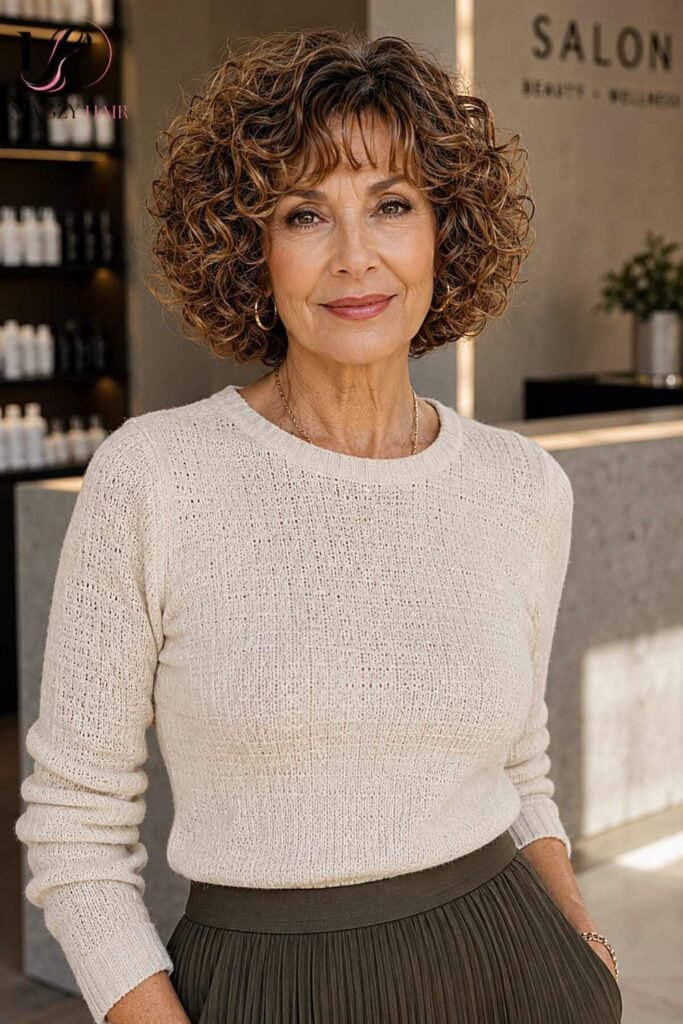 Curly Bob For Older Women