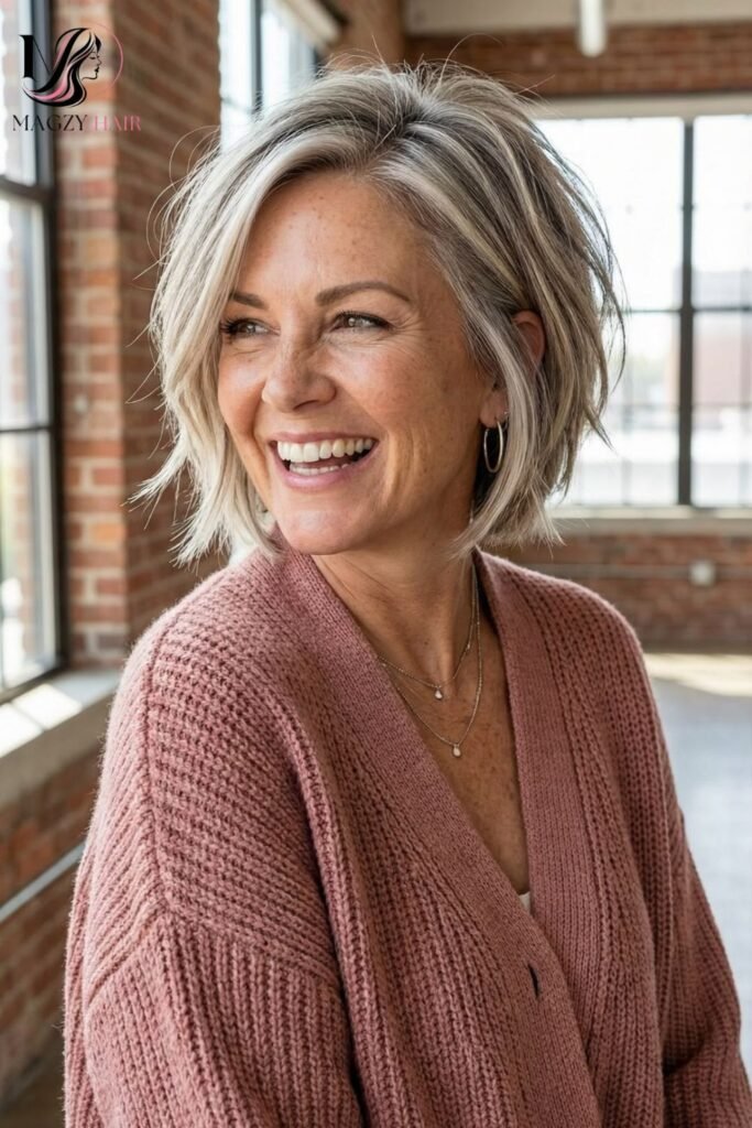 Stacked Bob For Older Women