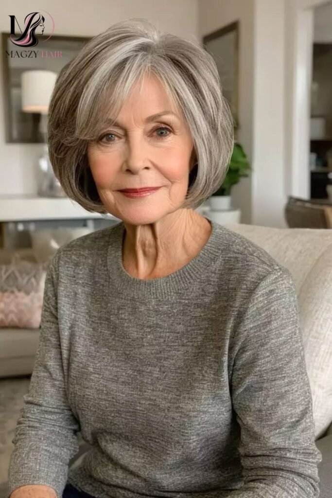 Older Women Bob Hairstyles for Fine or Thinning Hair