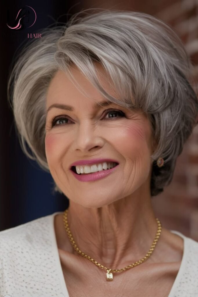 Short Layered Bob for Older Women
