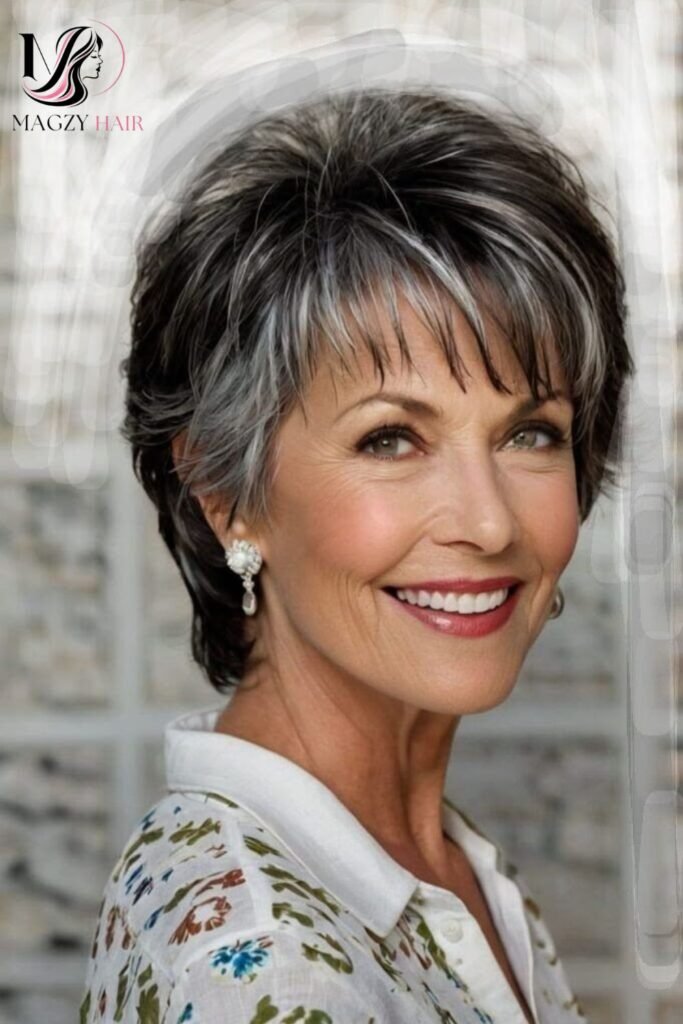Textured Pixie With Volume for Older Women