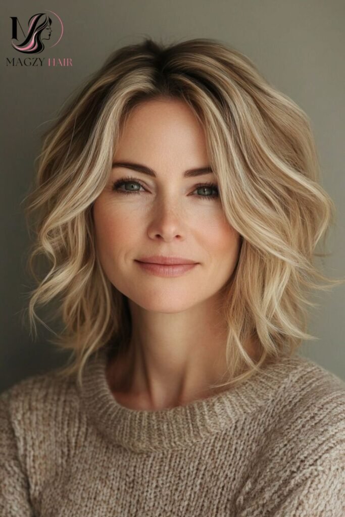 Textured Lob for Fine Hair