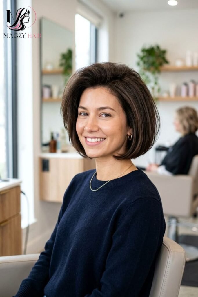 Bob With a Volumizing Root Perm