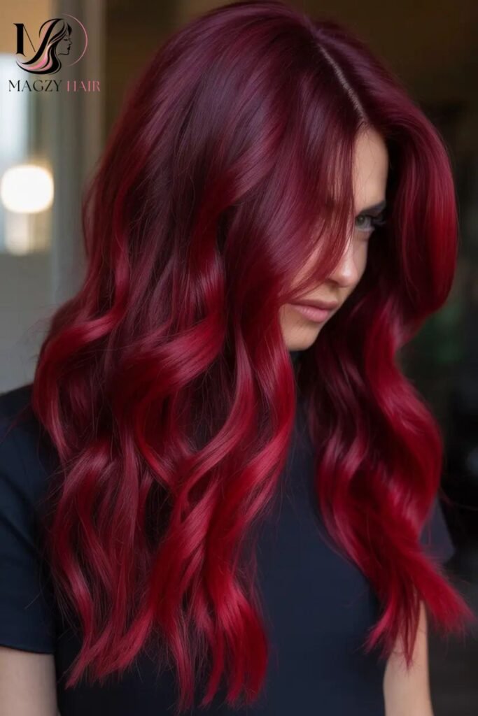 Rich Burgundy or Wine Red Hair Color