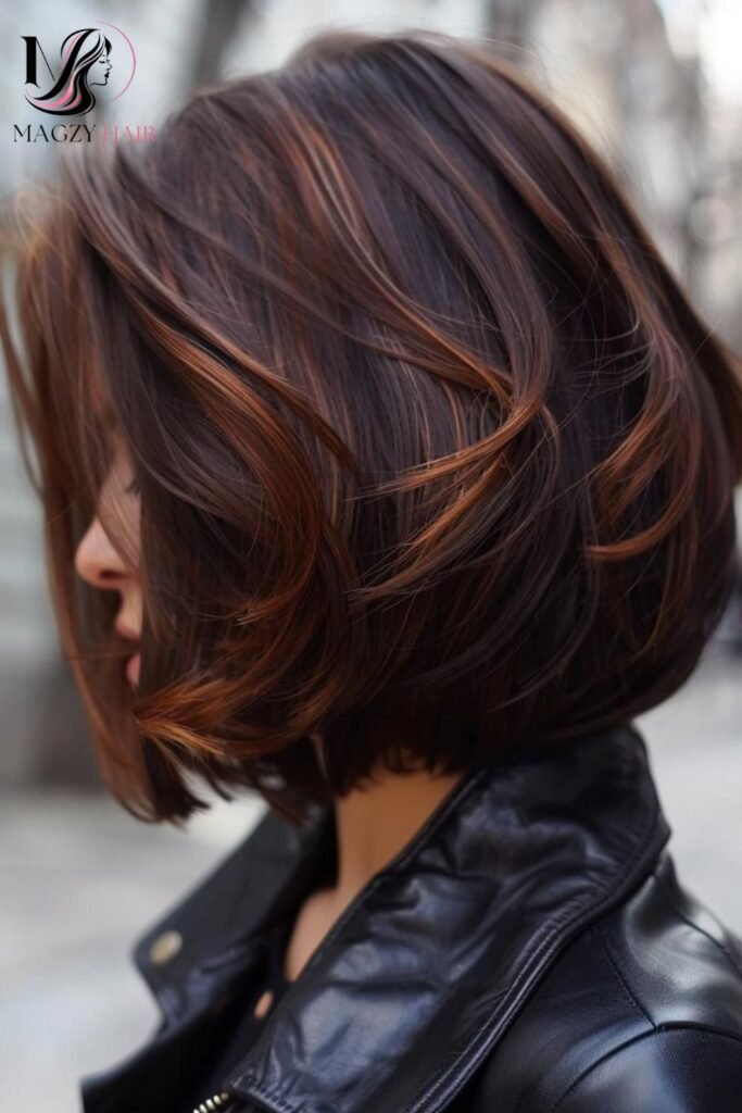 Short Bob With Balayage for Winter Dimension