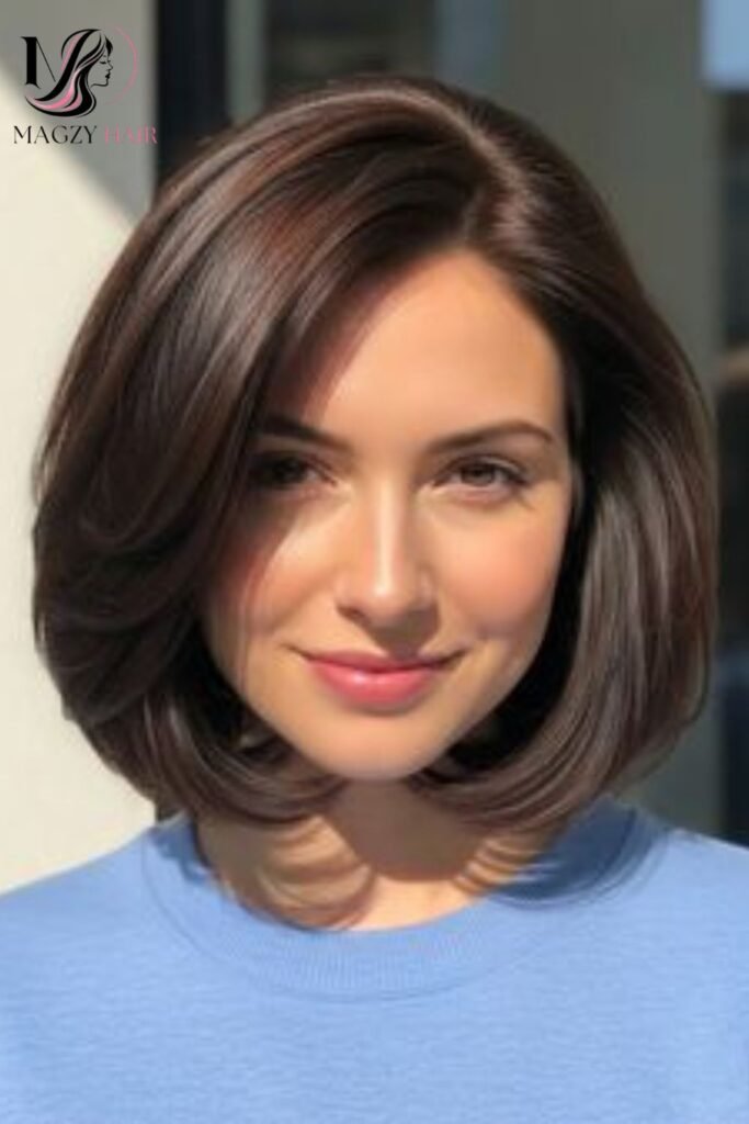 Voluminous Blowout Bob for Polished Winter Days