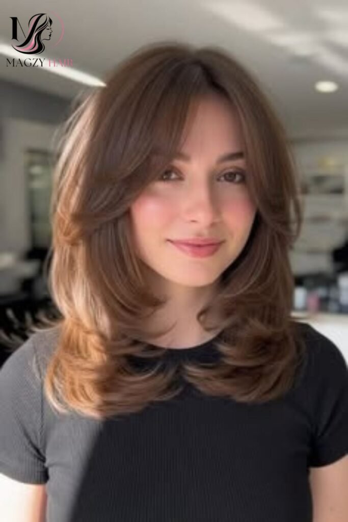 Layers With Curtain Bangs