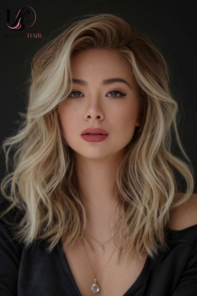 Layered Cut With a Deep Side Part