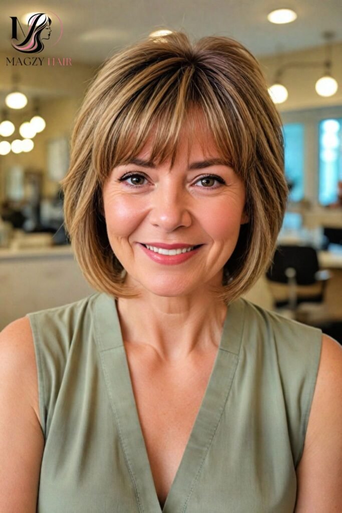 Hairstyles With Bangs for Round Faces