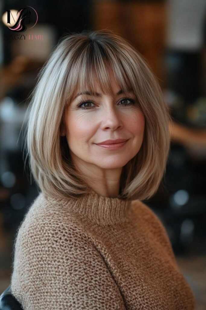 Hairstyles With Bangs for Square Faces