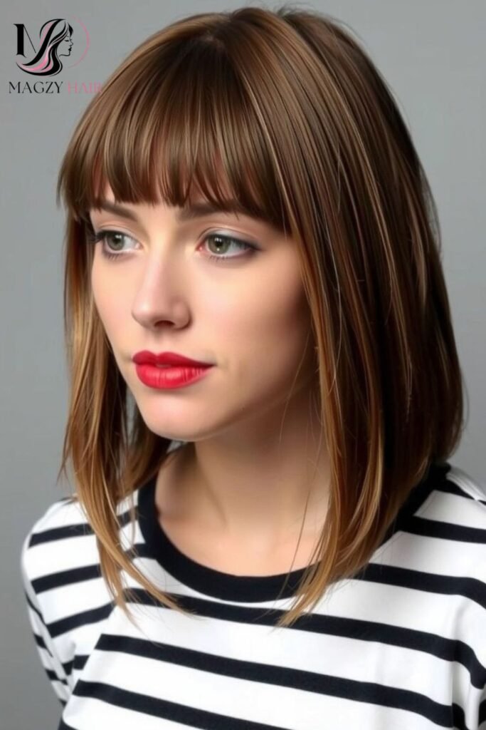 Long Bob Haircuts With Bangs