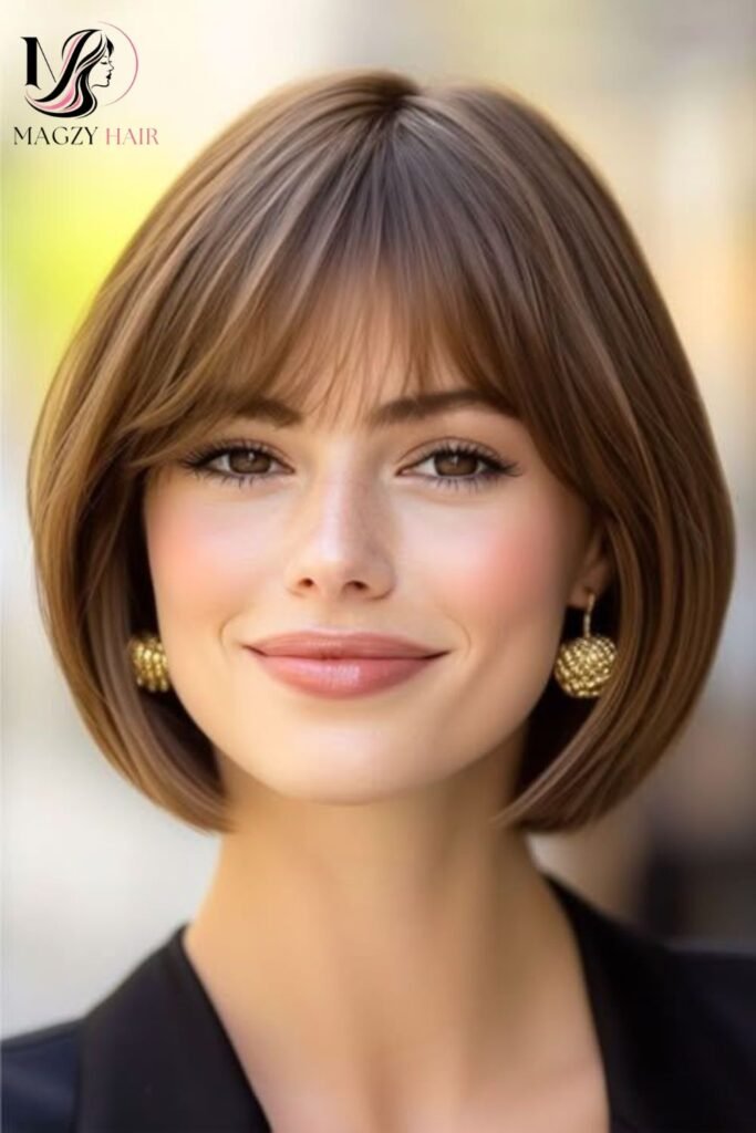 Bob Haircuts With Bangs for Square Faces