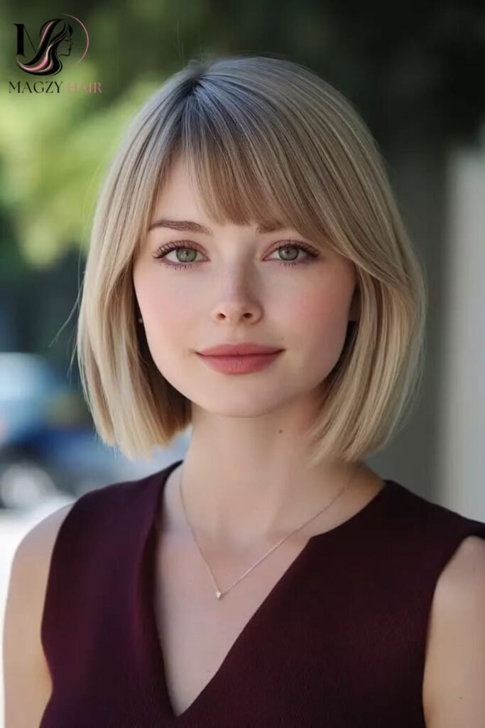 Bob Haircuts With Bangs for Fine or Thin Hair