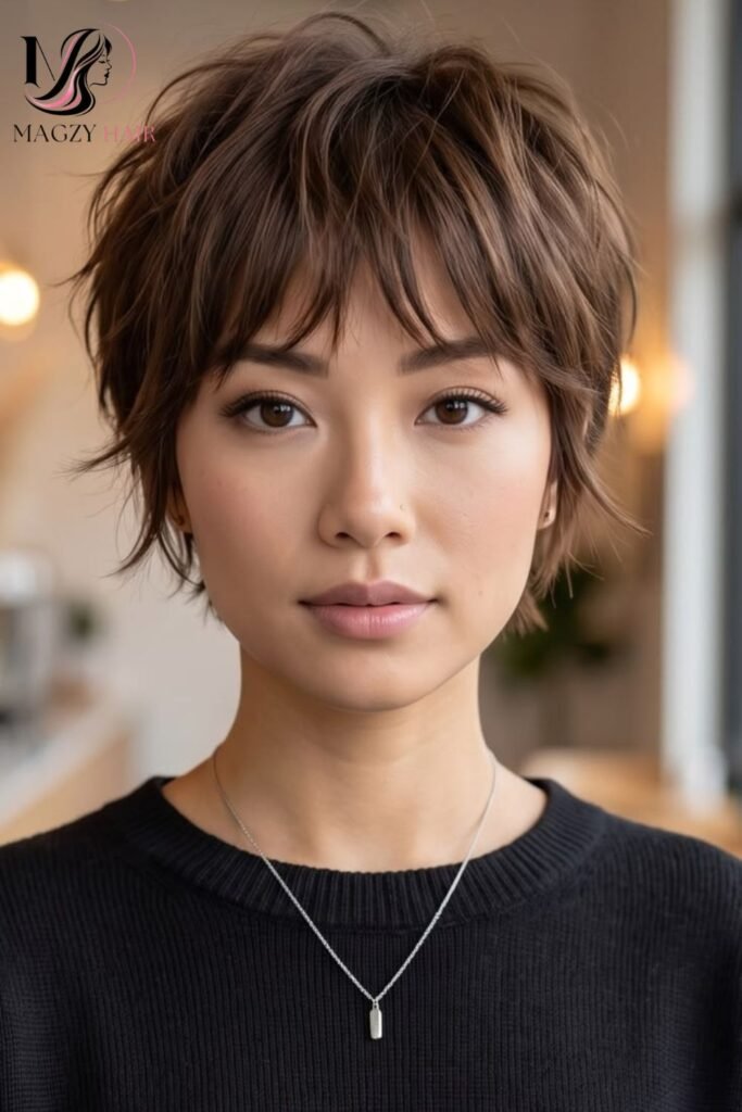 Pixie With Wispy Textured Bangs