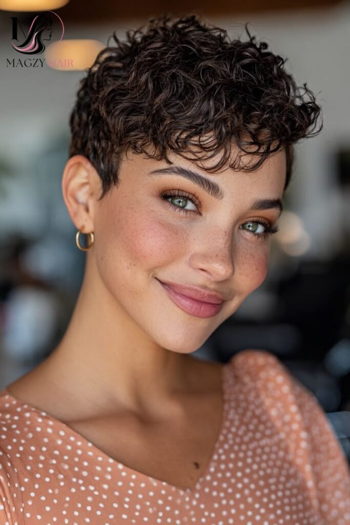 Curly Pixie for Low Maintenance Fall Definition