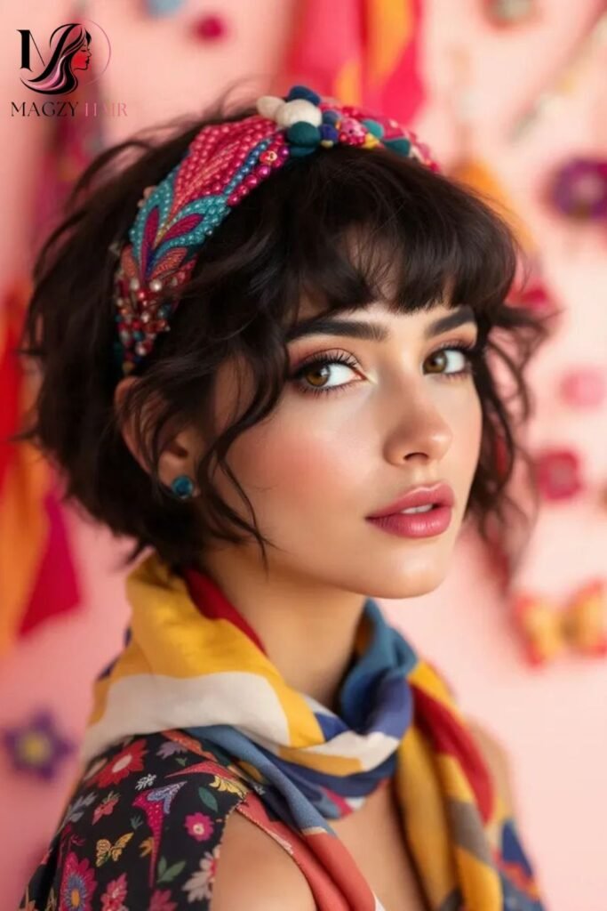 Short Hairstyles That Pair Well With Scarves and Collars
