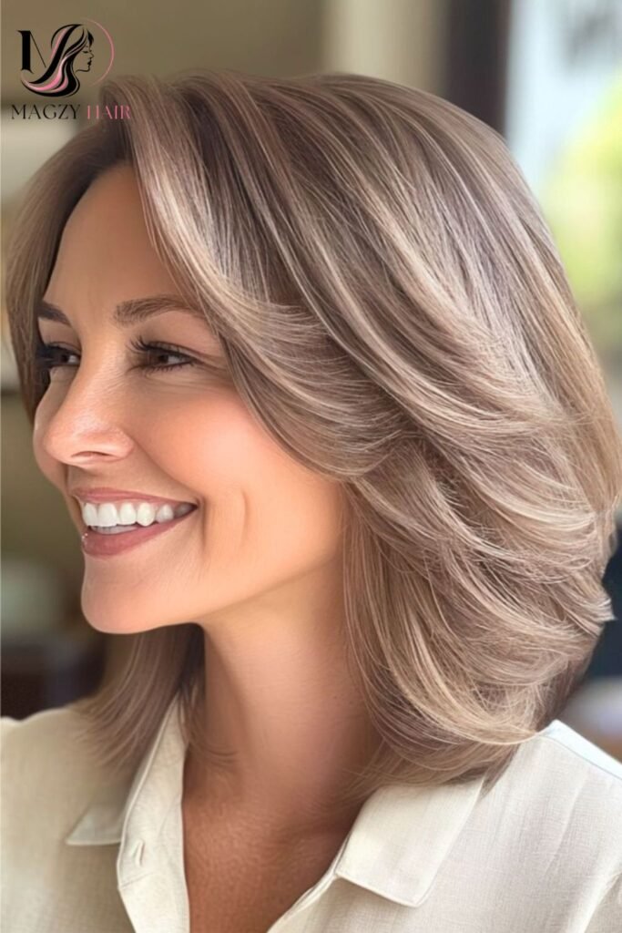 Long Feathered Bob for Added Versatility
