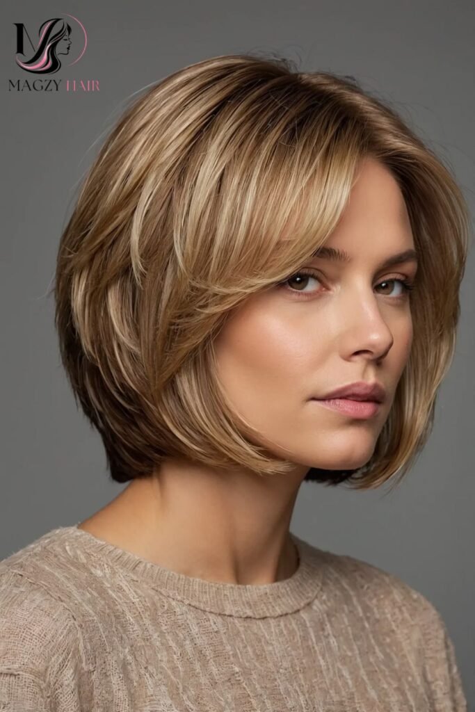 Short Feathered Bob for Bold, Textured Movement