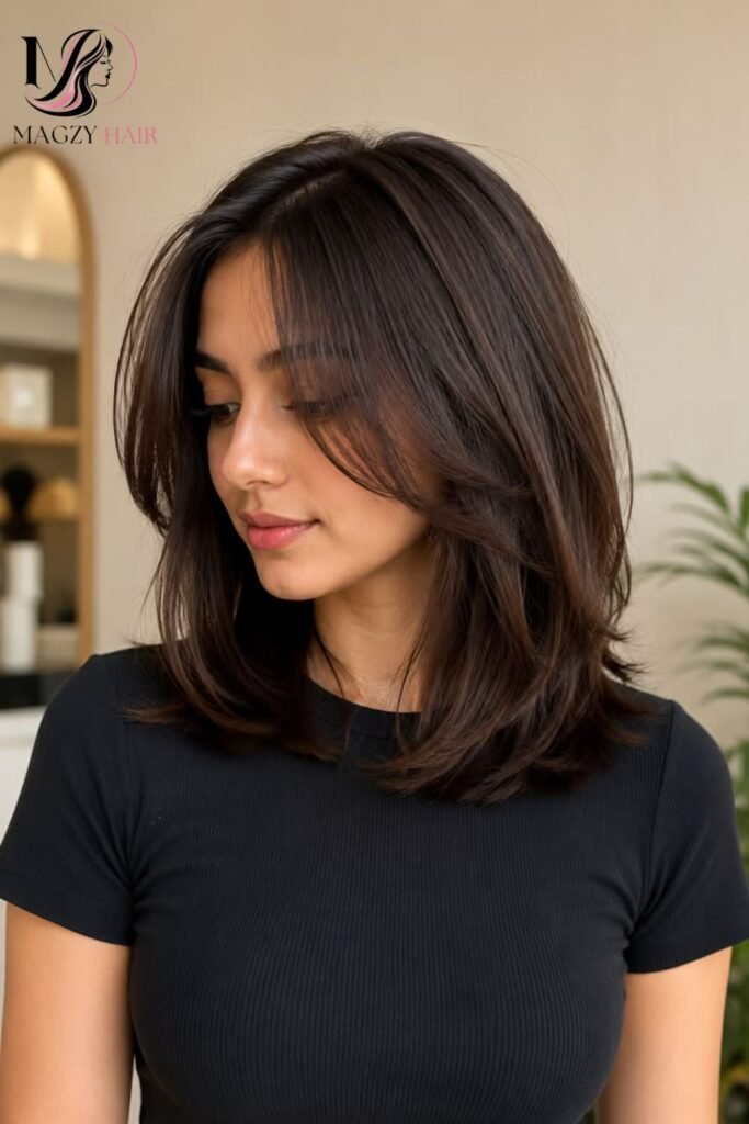 Layered Lob for Movement and Shine