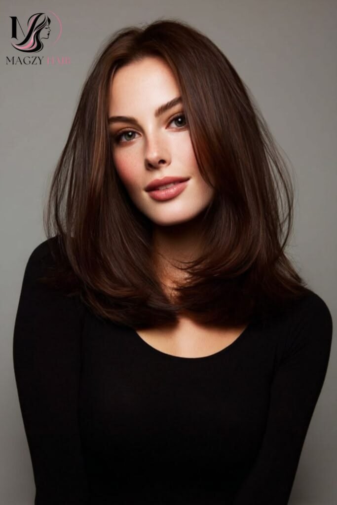 Sleek, Straight Blowout for Medium Hair