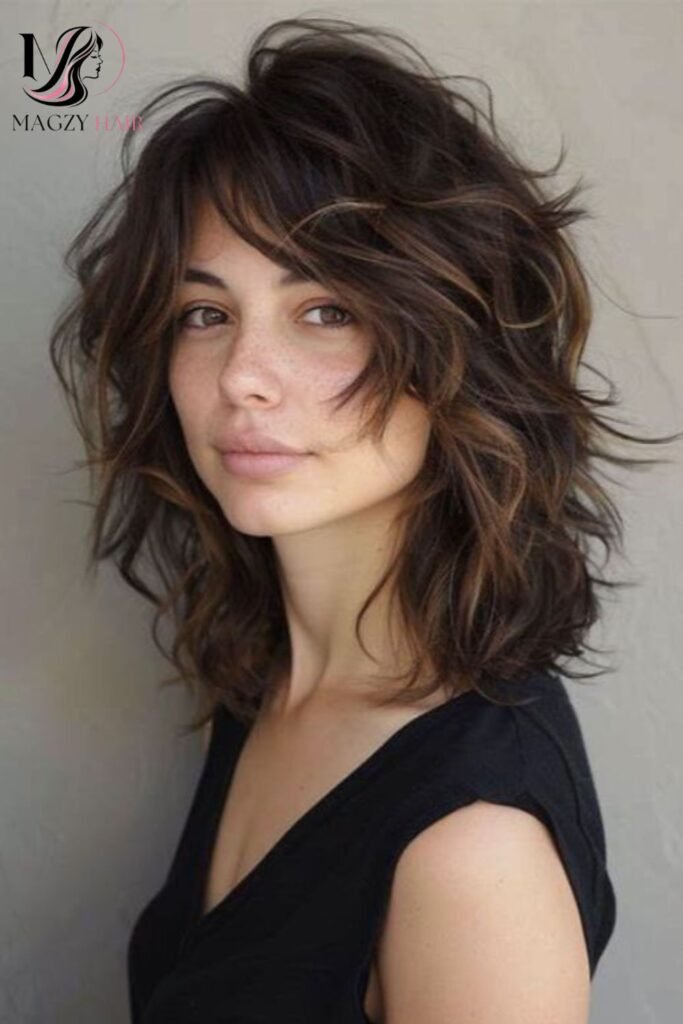 Textured Shag for Thick Hair