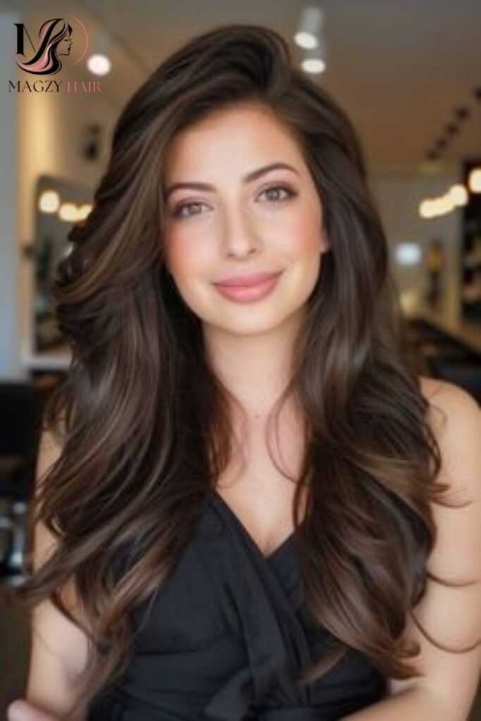 Long Hair With a Deep Side Part