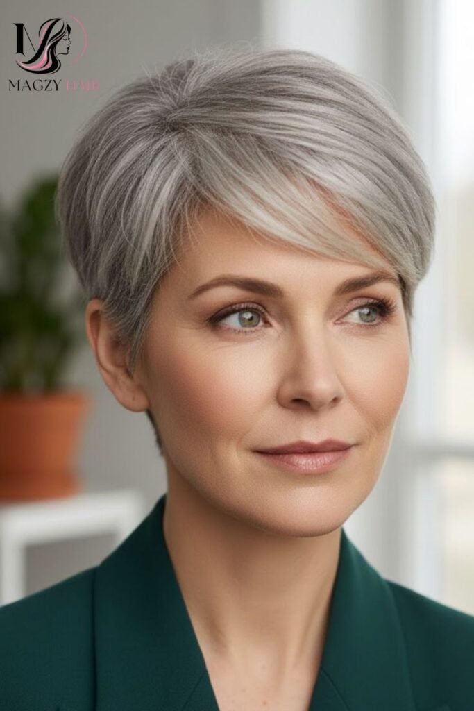 Pixie Cuts That Showcase Gray Hair's Natural Shine