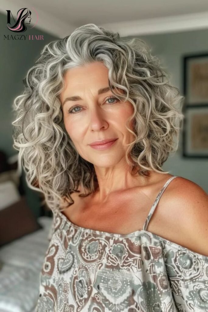 Curly and Textured Gray Hairstyles