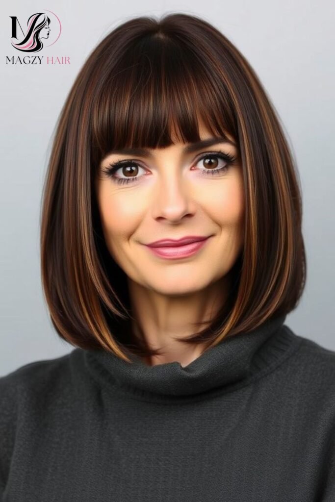 Bob Hairstyles With Bangs for Women Over 40
