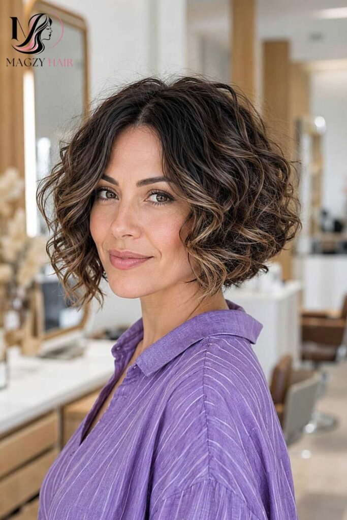 Bob Hairstyles for Curly or Wavy Hair