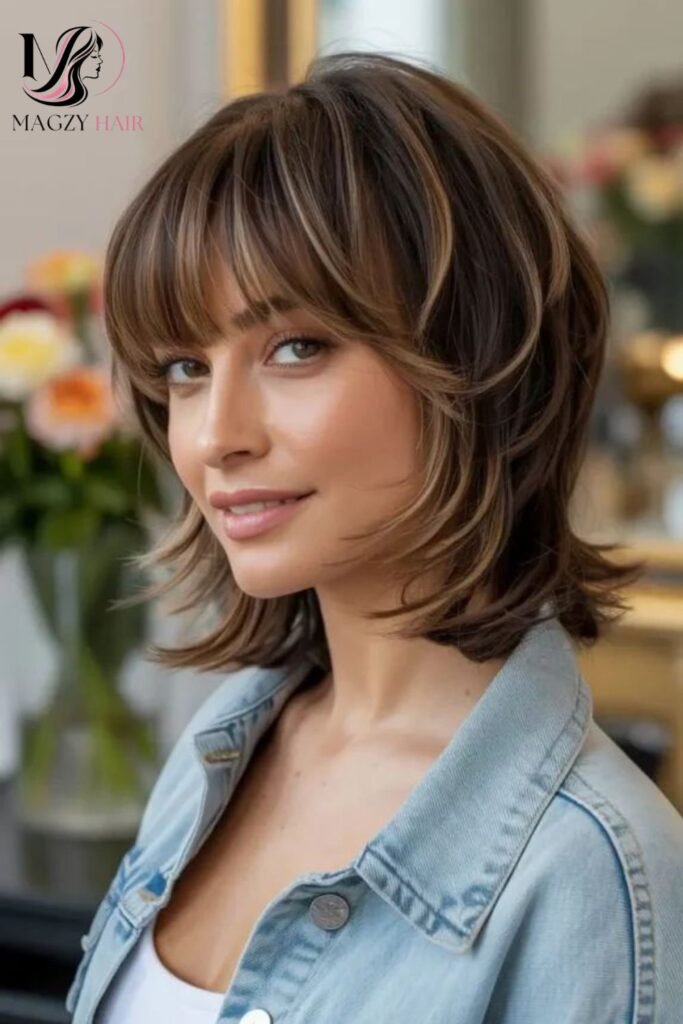 Layered Hair with Bangs Ideas for Short Length