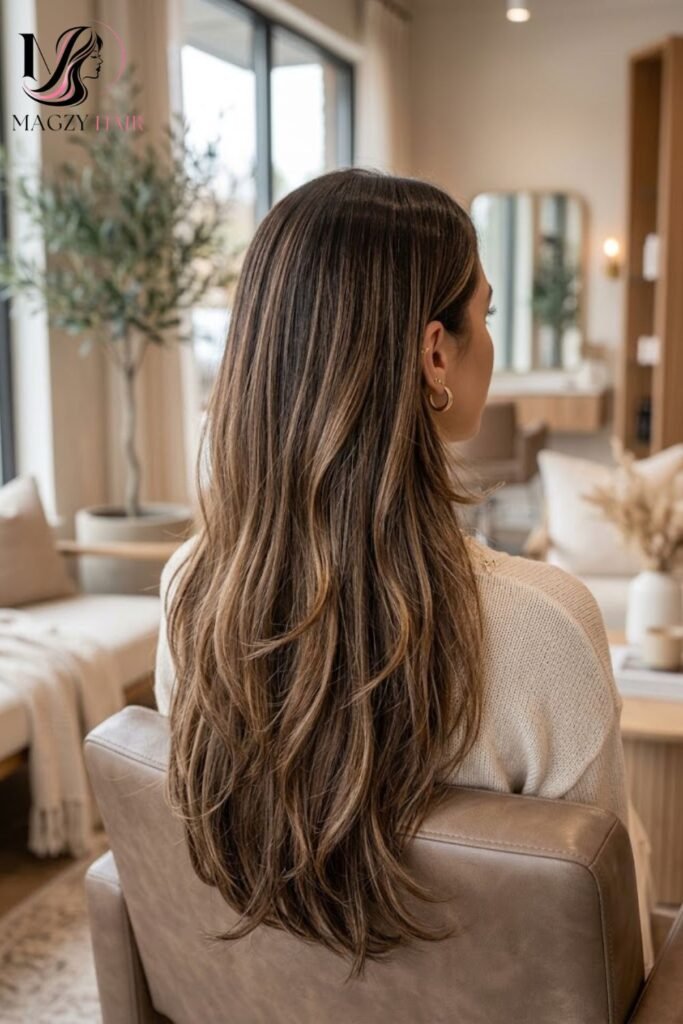 Long Layers With Balayage Placement