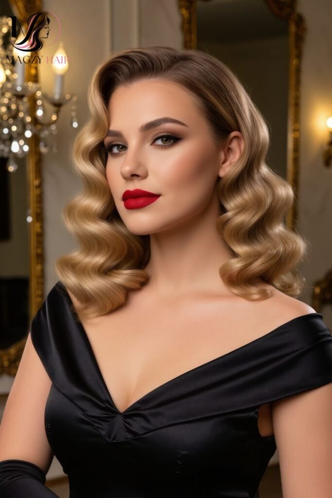 Soft, Voluminous Curls for Classic Holiday Glamour