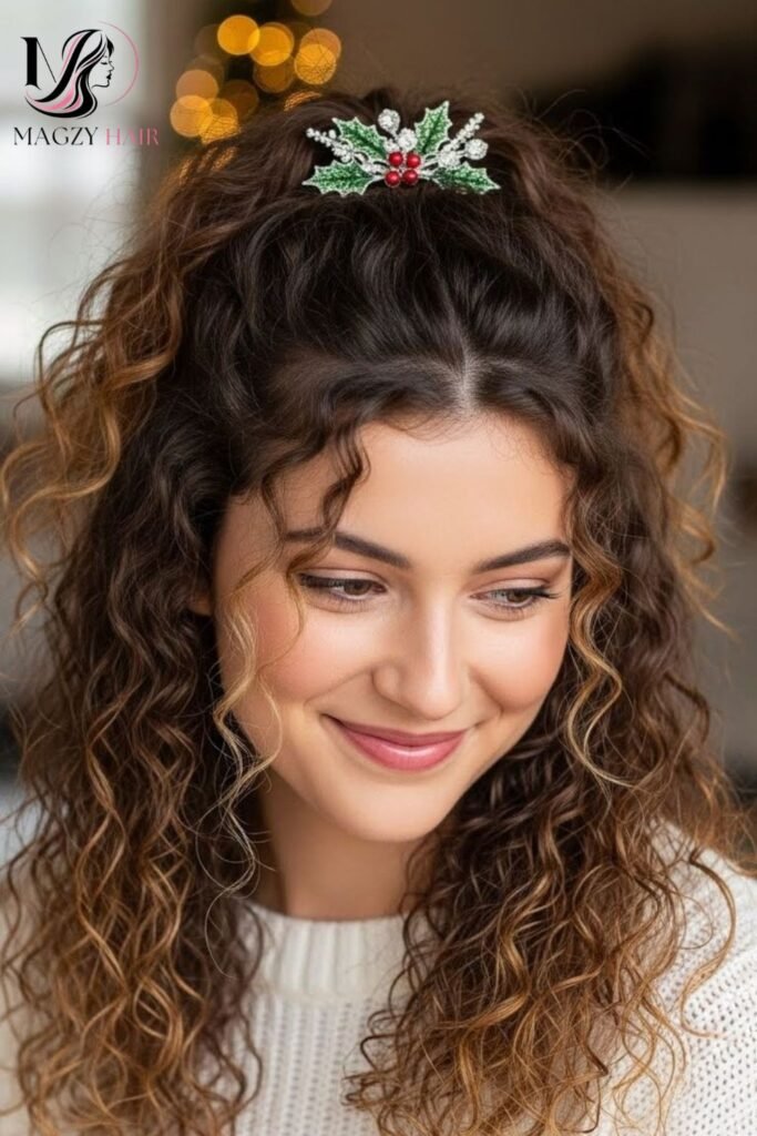 Christmas Hairstyles for Curly Hair