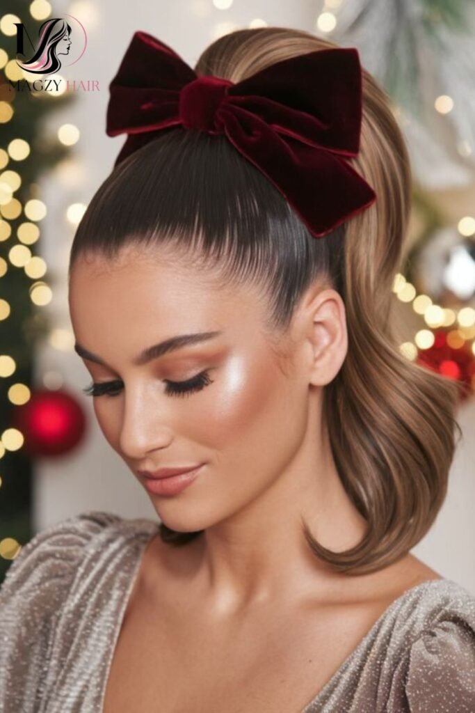 Christmas Hairstyles That Hold Up Through a Long Day