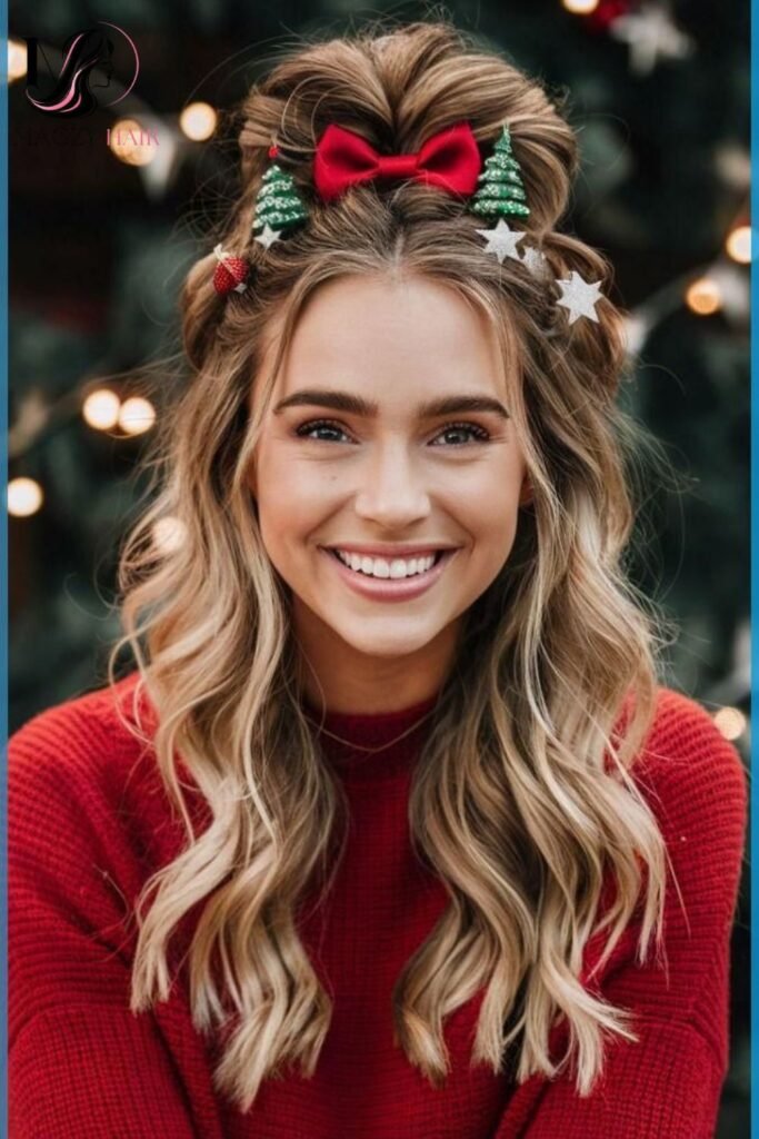 Accessorizing Christmas Hairstyles